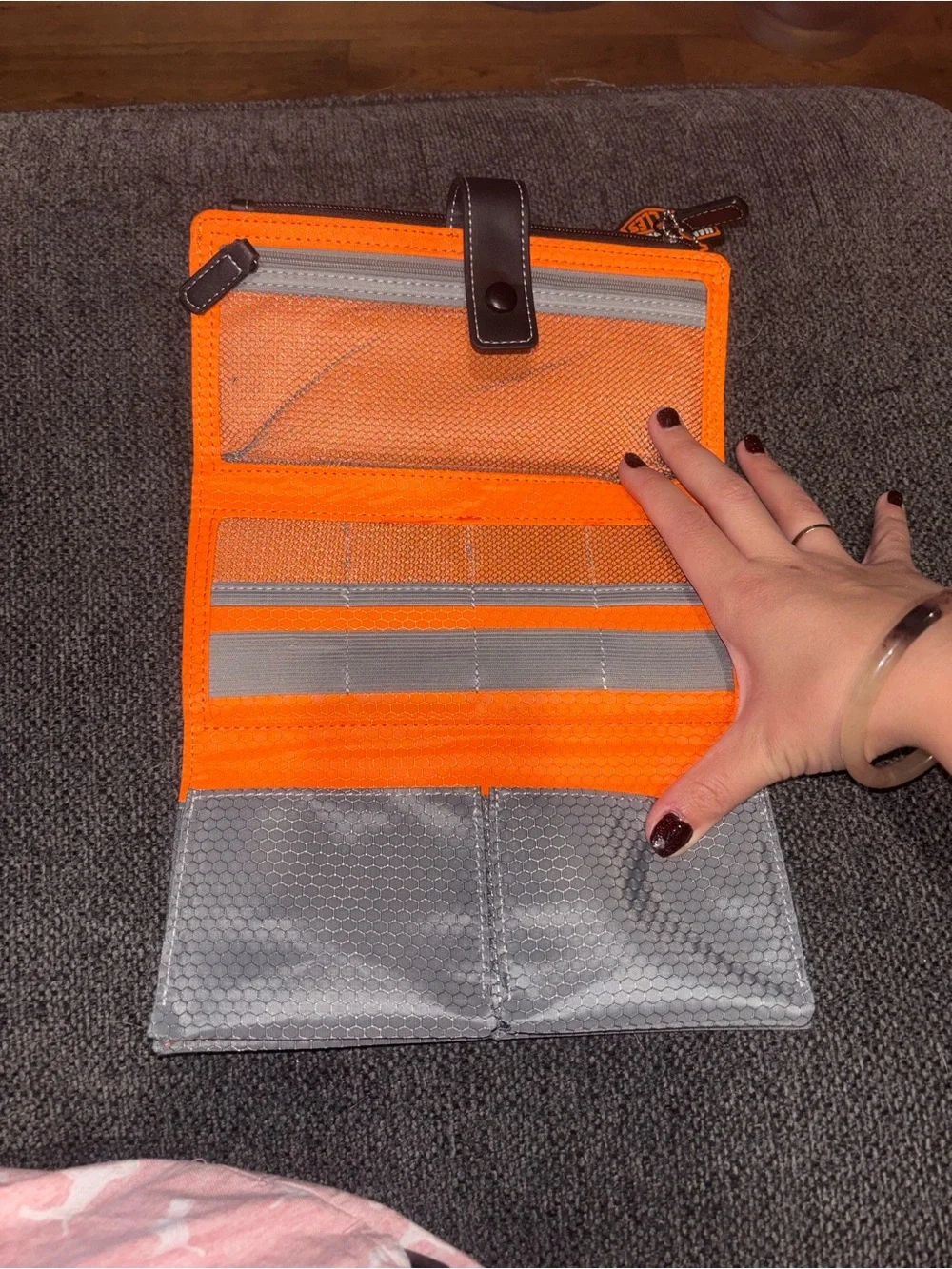NWOT Harley-Davidson Black Leather Tri-Fold Travel Tech Organizer